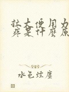 拉大便用力肚子疼是什么原因