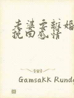 老婆要离婚如何挽回感情