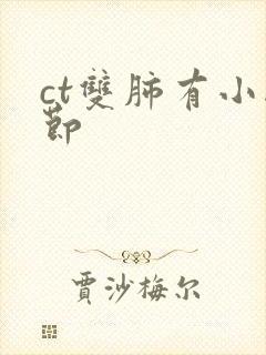 ct双肺有小结节封面