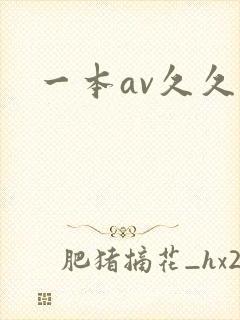 一本av久久久封面