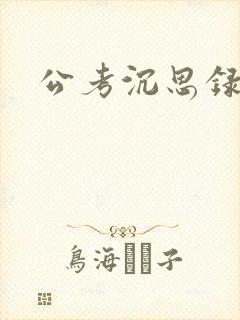 公考沉思录