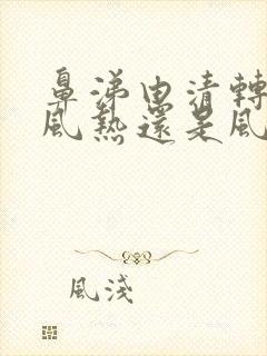 鼻涕由清转黄是风热还是风寒封面