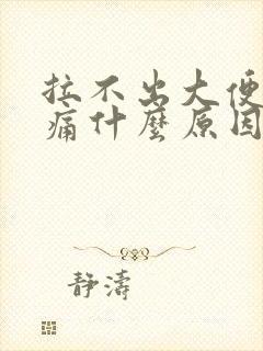 拉不出大便肚子痛什么原因封面