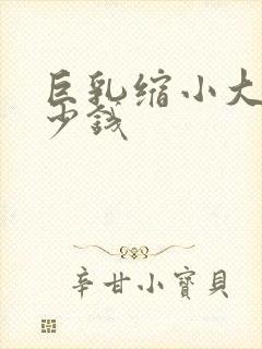 巨乳缩小大约多少钱