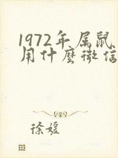 1972年属鼠用什么微信头像好