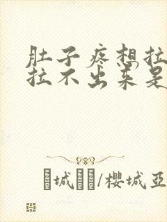 肚子疼想拉屎又拉不出来是什么原因