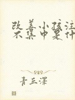 改善小孩注意力不集中是什么原因引起的封面