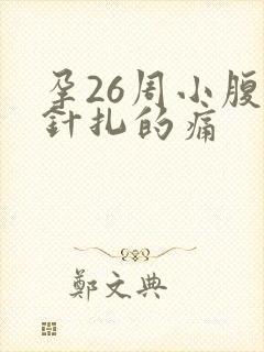 孕26周小腹像针扎的痛