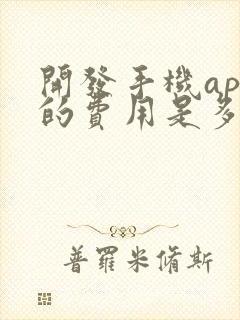 开发手机app的费用是多少封面