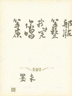 等你我等那么久原唱完整版歌词封面