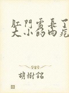 肛门处长了米粒大小的肉疙瘩