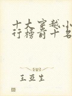 十大穿越小说排行榜前十名封面