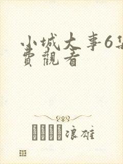 小城大事6集免费观看