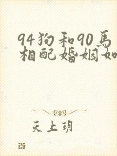 94狗和90马相配婚姻如何