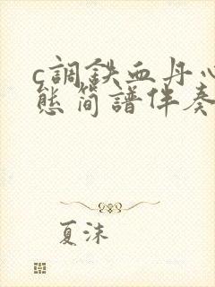 c调铁血丹心动态简谱伴奏