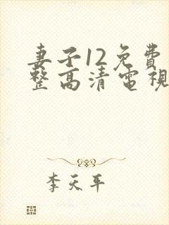 妻子12免费完整高清电视剧在线观看