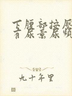 下腹部按压疼痛有尿意尿频