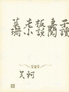 菜老板妻子李芷珊小说阅读封面