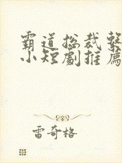 霸道总裁系列的小短剧推荐