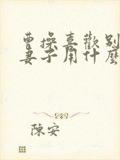 曹操喜欢别人的妻子用什么形容封面