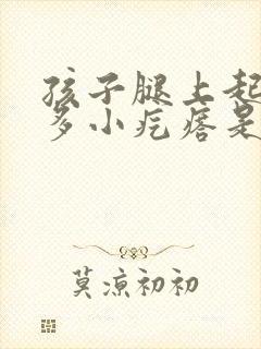 孩子腿上起了好多小疙瘩是怎么回事封面