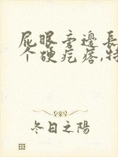 屁眼旁边长了一个硬疙瘩,特别痛