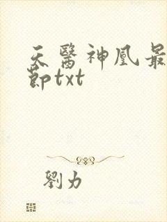 天医神凰最新章节txt