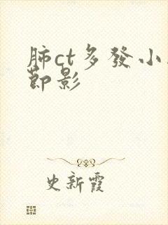 肺ct多发小结节影