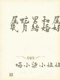 属蛇男和属蛇女几月结婚好封面