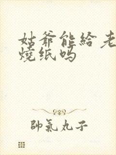 姑爷能给老丈人烧纸吗