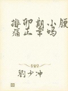 排卵期小腹按压痛正常吗