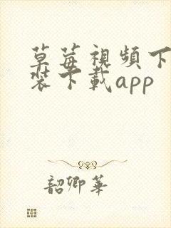 草莓视频下载安装下载app封面