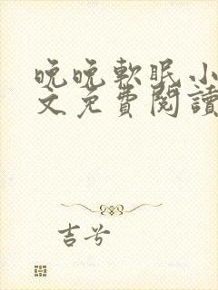 晚晚软眠小说全文免费阅读最新章节