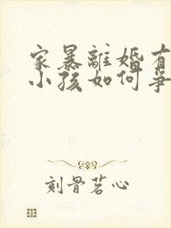 家暴离婚有两个小孩如何争取抚养权