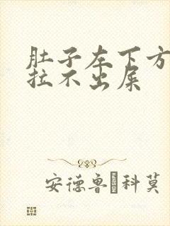 肚子左下方疼 拉不出屎