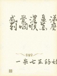 感觉浓鼻涕倒流到咽喉怎么治封面