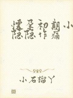 怀孕初期小腹部隐隐作痛封面