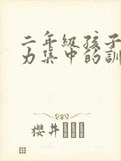 二年级孩子注意力集中的训练方法封面