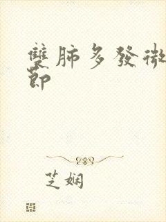 双肺多发微小结节