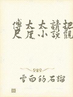 傅太太请把握好尺度小说观看