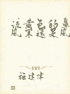 流黄色的鼻涕是风寒还是风热