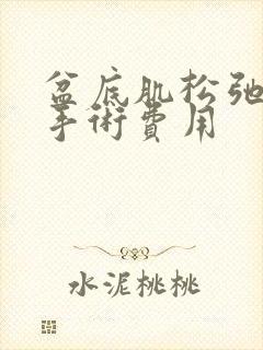 盆底肌松弛漏尿手术费用封面