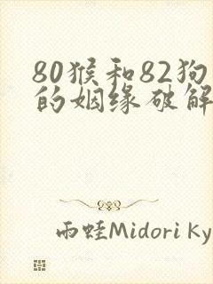 80猴和82狗的姻缘破解