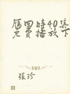 雁回时40集全免费播放下载