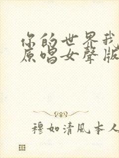 你的世界我来过原唱女声版