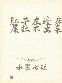 肚子左边疼想拉屎拉不出来怎么回事