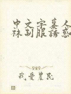 中文字幕人妻丝袜制服诱惑