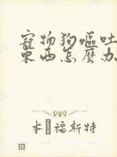 宠物狗呕吐不吃东西怎么办