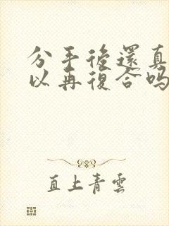 分手后还真的可以再复合吗