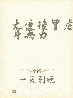 大便后冒虚汗浑身无力封面